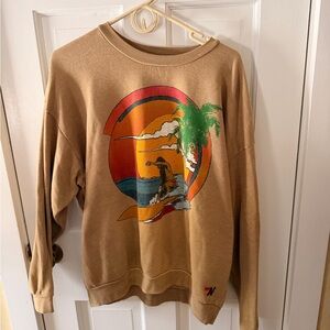 Aviator Nation RELAXED fit crewneck worn once see measurements